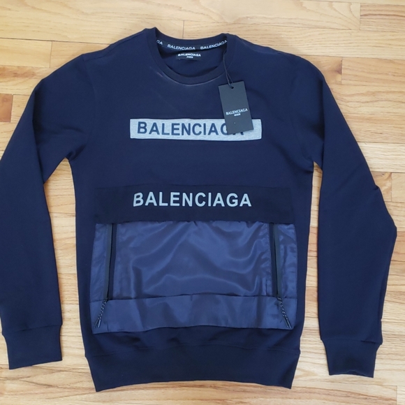 Balenciaga Sweaters - new Balenciaga medium dark blue sweater